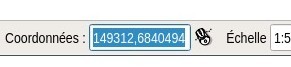 barre de coordonnées