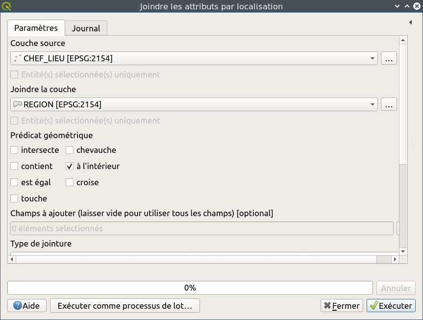 joindre les attributs par localisation